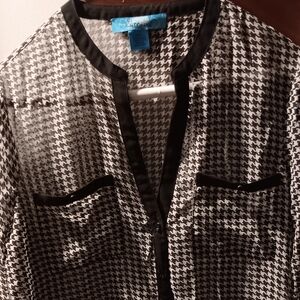 Black and White Sheer Blouse